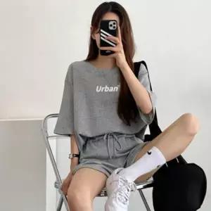 어반 캐주얼 반팔 반바지 트레이닝 세트 여성 여름 데일리룩