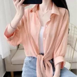 가디건 시원한소재 시스루 여름 여성 쉬폰 바캉스룩 썸머