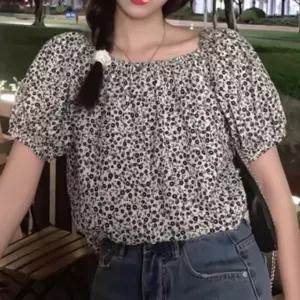 밴딩 블라우스 잔플라워 여성 여름 오프숄더 데이트룩