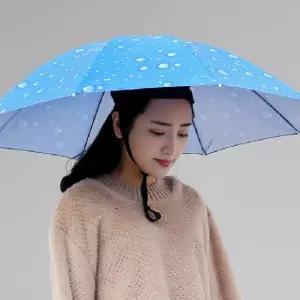 (상품선택 색상랜덤)머리에 쓰는 우산 모자 야외 활동용 핸즈프리 양우산 낚시 캠핑용품