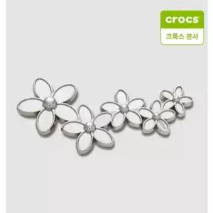 [크록스]메가 실버 플라워 장식 팩지비츠 10018610