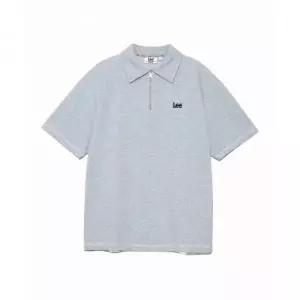 [매장정품] 리 LEE 하프 집업 카라 티셔츠 그레이 LE2402ST33GR