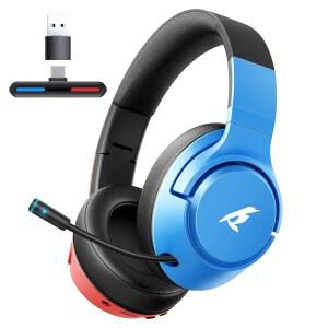 CG 01 닌텐도 스위치용 4GHZ 무선 맥용 PS4 헤드셋 캔슬링 블루투스 라이트 USB 헤드폰 배터리 커넥터 마이크 OLED 타입 노이즈 40시간 노트북 PC PS5 게이밍
