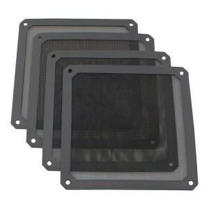 ZYAMY 4피스 140MM PC 먼지 필터 방진 블랙 메시 쿨러 마그네틱 커버 프레임 그릴 14CM 스크린 14CM 컴퓨터 케이스