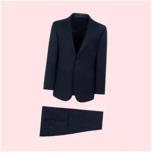 갤럭시 GX 블랙 울 스트래치 솔리드 슬림핏 수트 세트 네이비 (PS00134380R) 4643785