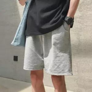 [라일리의류] Rly 면반바지 남자반바지 밴딩 커플룩 밴딩반바지