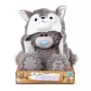 (선택 미투유 허스키 모자베어 18cm)Me To You4150 미 투 유허스키 모자 플러시 18cm 캐릭터인형