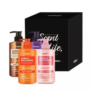 쿤달 선물세트 4종 (샴푸,트리트먼트,바디워시,바디로션) 500ml+Npay