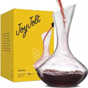 조이졸트 란시아 핸드 블로우 크리스탈 와인 디캔터 및 에어레이터 글라스 레드 카라페 750ML