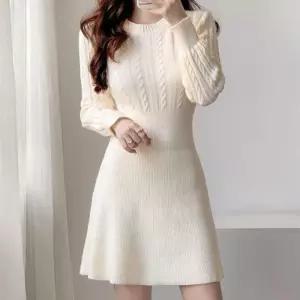 [라일리여성의류] Rly 여성 꽈배기 니트 미니 원피스 DHHE31