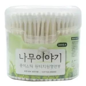 오너클랜 나무이야기 종이스틱원터치원형면봉 300EA_7635 원형 다용도 다기능 만능 귀지 정리