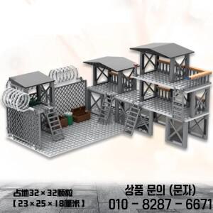 WW2 건설 빌딩  군인 피규어 무기 캠프 키트 MOC 벽돌 장난감 소년 선물