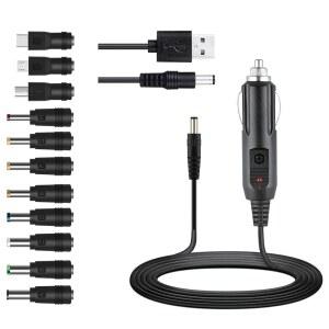 GUTREISE 12V 차량용 충전기 최대 10A DC GPS 케이블 전원 팬용 포함 플레이어 5V 블루투스 스피커 11개 DVD 카메라 커넥터 면도기