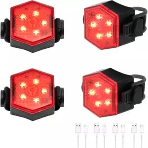 LED 세이프티 라이트 러너를 위한 러닝 자전거 테일 클립 야간 산책 조깅 가시성이 높은 스트로브 액세서리