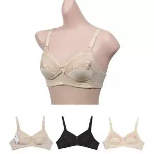 [룽스_62]노와이어 비너스브라 자수 노몰드 풀컵 AA컵 브라