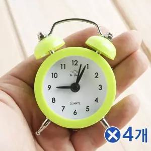 TBZ 아담한 미니 해머벨 탁상시계-색상랜덤x4개 책상시계