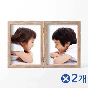 TBZ 2단접이식 포토프레임액자-색상랜덤x2개 탁상액자 사진틀