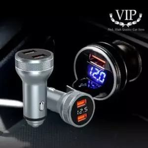 휴대폰 풀메탈 차량용충전기 자동 듀얼 QC LED 3 [m9991B5]