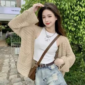 여름 러블리한 시원한 데일리 망사 니트 가디건