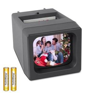 35MM 필름 슬라이드 뷰어 오래된 슬라이드용 LED 배터리 조명 2개 포함 AAA 네거티브 프로젝터