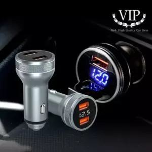 풀메탈 차량용 스마트폰충전기 듀얼포트 고속충전기 QC LED 3 [m7F461A]