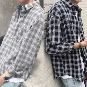 [룽스_62]체크남방 긴팔서츠 베이직티셔츠 청난방 데님