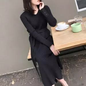 [룽스_62]검정 롱 원피스 드레스 오피스 롱원피스코디 룩