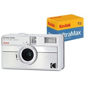KODAK EKTAR H35N 하프 프레임 필름 코닥 실버 번들 35MM 울트라맥스 400 스트라이프 포함 카메라 번들 24EXP