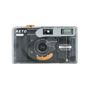 RETO PANO 35MM 필름 카메라 22MM 재사용 와이드 내장 시네마틱 렌즈 이지 AAA 배터리 미포함 가능 스위치 모드 필름 시어 커버 플래시 화이트 렌즈