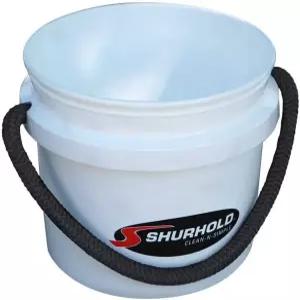 SHURHOLD 3.5 갤런 헤비 듀티 세계 최고의 로프 핸들 성형 플라스틱 버킷 보트 청소 낚시 보관 및 폐기물 -