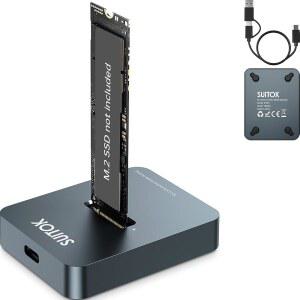 SUITOK NVME SSD 리더 외부 SATA M2 2242 2280 USB 합금 TO 2230 10GBPS 어댑터 알루미늄 드라이브 크기 도크 모두용 2260 22110 NGFF 스테이션 도킹