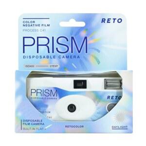 RETO COLOR PRISM 400 35MM 일회용 쉬움 사용하기 필름 내장 27EXP 배터리 컬러 카메라 네거티브 플래시 필름 포함 초점 ISO400 필름 없음