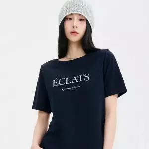 체이스컬트 HC24 보트넥 반팔 티셔츠 여성 보트넥 레터링 반팔 티셔츠 FBRG5864D04