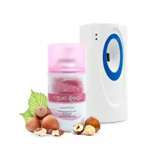 Kimspp 프리미엄 아로마플러스 방향제 250ml(헤이즐넛향)+자동분사기+건전지 실내공간 화장실방향제 공기청