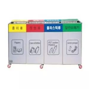 분리수거함 B3G6Z3O7 재활용 분리수거대 쓰레기통 4구 100리터