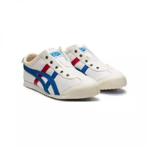 오니츠카타이거 멕시코 66 SLIP ON PS 화이트 DIRECTOIRE BLUE 키즈 스