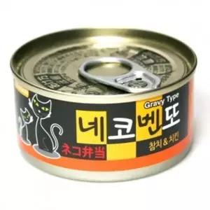 네코벤또 참치치킨 80gX24개 강아지 영양보충 단백질풍부 통조림 캔