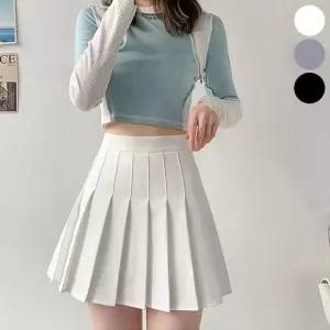[룽스_62]테 스커트 플리츠미커트 플리츠 미커트 속바지