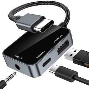 USB TO 5MM 오디오 어댑터 IN 포트 호환 TYPE 어댑터 OTG 60W USB 픽셀 17 갤럭시 15 삼성 컨버터 AUX 헤드폰 16 PD 데이터 충전