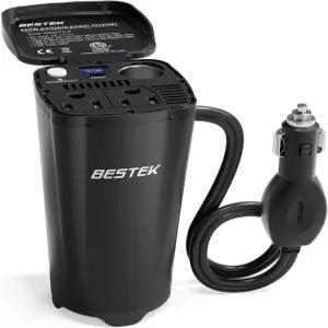 BESTEK 200W 파워 인버터 12V DC에서 110V AC 차량 플러그 어댑터 콘센트 컨버터 30W USB-C /USB-고속