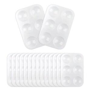16PCS 흰색 플라스틱 페인트 트레이 페인팅 파티 DIY 공예 아트 페인팅에 필수품