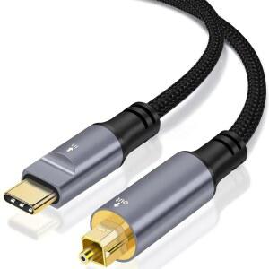 USB TO TOSLINK 광학 오디오 케이블 스마트폰 코드 2M TV 스피커 사운드바 단방향 소니 포트 태블릿 시스템용 PS5 디지털 4피트 노트북 SPDIF 시어터 스테레오