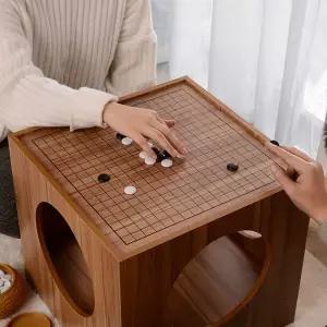 고급 원목 바둑판 테이블 바둑알 기원용 대국 세트 취미