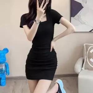 /신상오픈런 여성 스퀘어넥 반팔 셔링 원피스 데일리룩