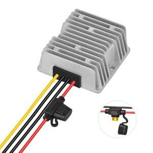 Kinuoxj 20A 240W DC-DC 24V 36V 48V, 퓨즈가 있는 12V 컨버터 골프 카트 전압 감소 조절기 방수 변압기로 단계적으로 내려갑니다