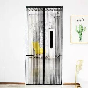 현관방충망 L2E9W3I5 기장 스트라이프 아트도어 100x200cm 문