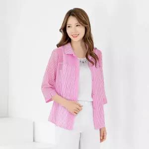 엄마옷 모슬린 엄마옷 자켓 7부 카라 시원한 여름 할머니 604HJK287 중년여성/50대/60대/70대/빅사이즈/할
