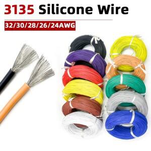 구리선 고온 저항 30 28 26 24 AWG UL3135 부드럽고 유연한 실리콘 고무 절연 전자 조명 케이블