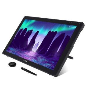 HUION KAMVAS 22 드로잉 태블릿 스크린 윈도우 SRGB PW517 포함 디스플레이 스탠드 PC 스타일러스 5인치 가능한 120 프리 안드로이드용 조절 21 배터리