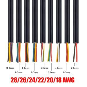 LED 연장 케이블 2 3 4 5 6 7 8 9 10 코어 유연한 PVC 외장 와이어 12V 자동차 스피커 호환 오디오 스트립